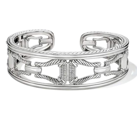 NWT Judith Ripka Fine Jewelry Diamond Vienna Cuff Bracelet 7 1/4” - Picture 2 of 16